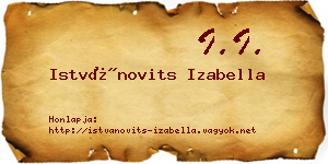Istvánovits Izabella névjegykártya
